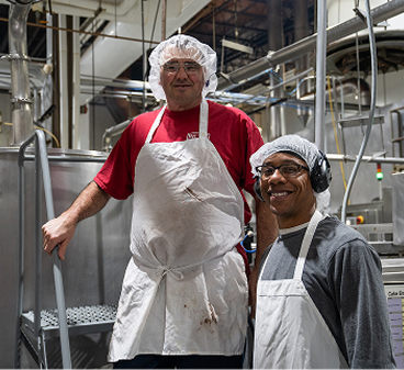Two associates at Rich's plant.