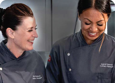 A group of Rich's chefs preparing food in a kitchen.